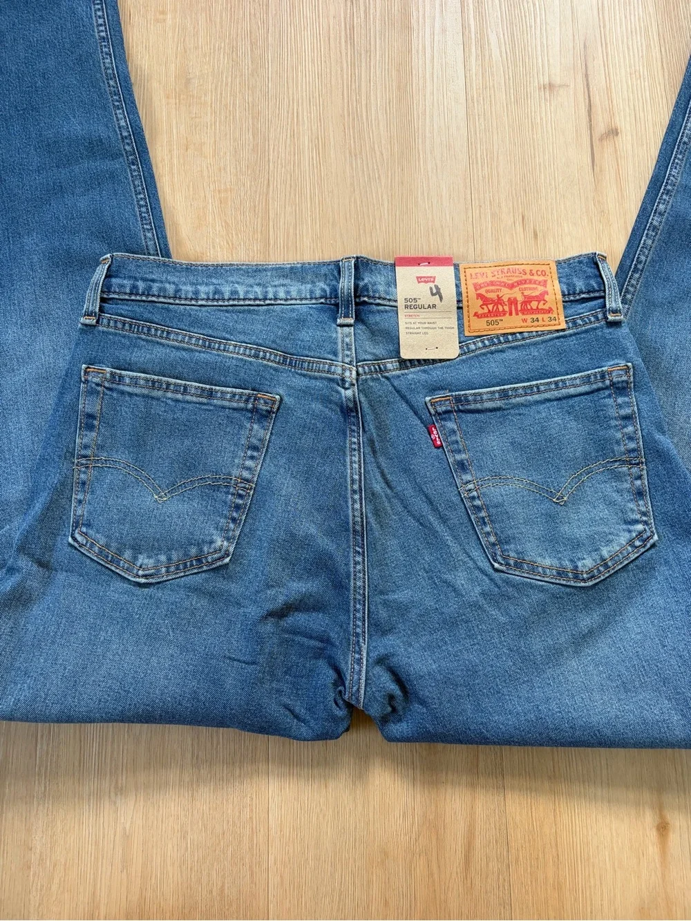 Levi's Men’s Medium Blue Straight Leg Jeans